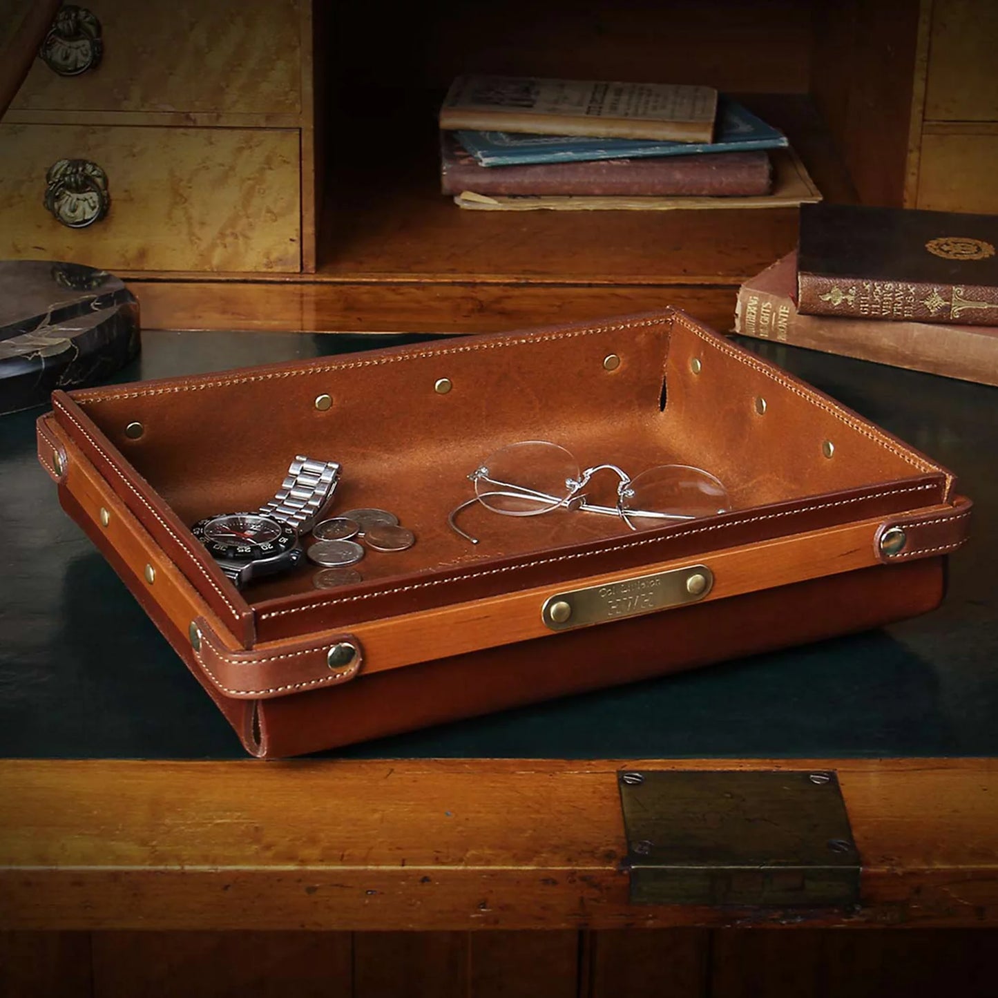 Orvis No. 120 Leather Valet Tray