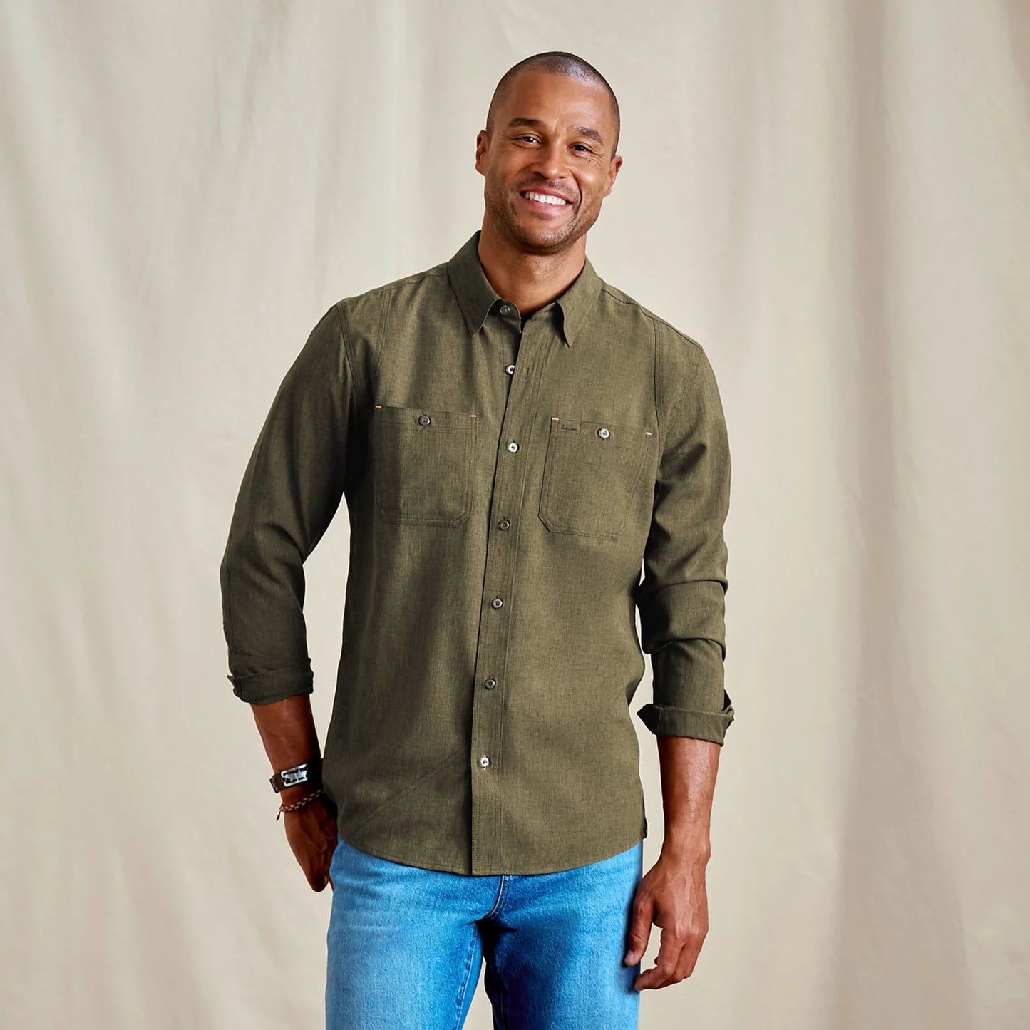 Orvis Men's Tech Chambray Long-Sleeve Work Shirt