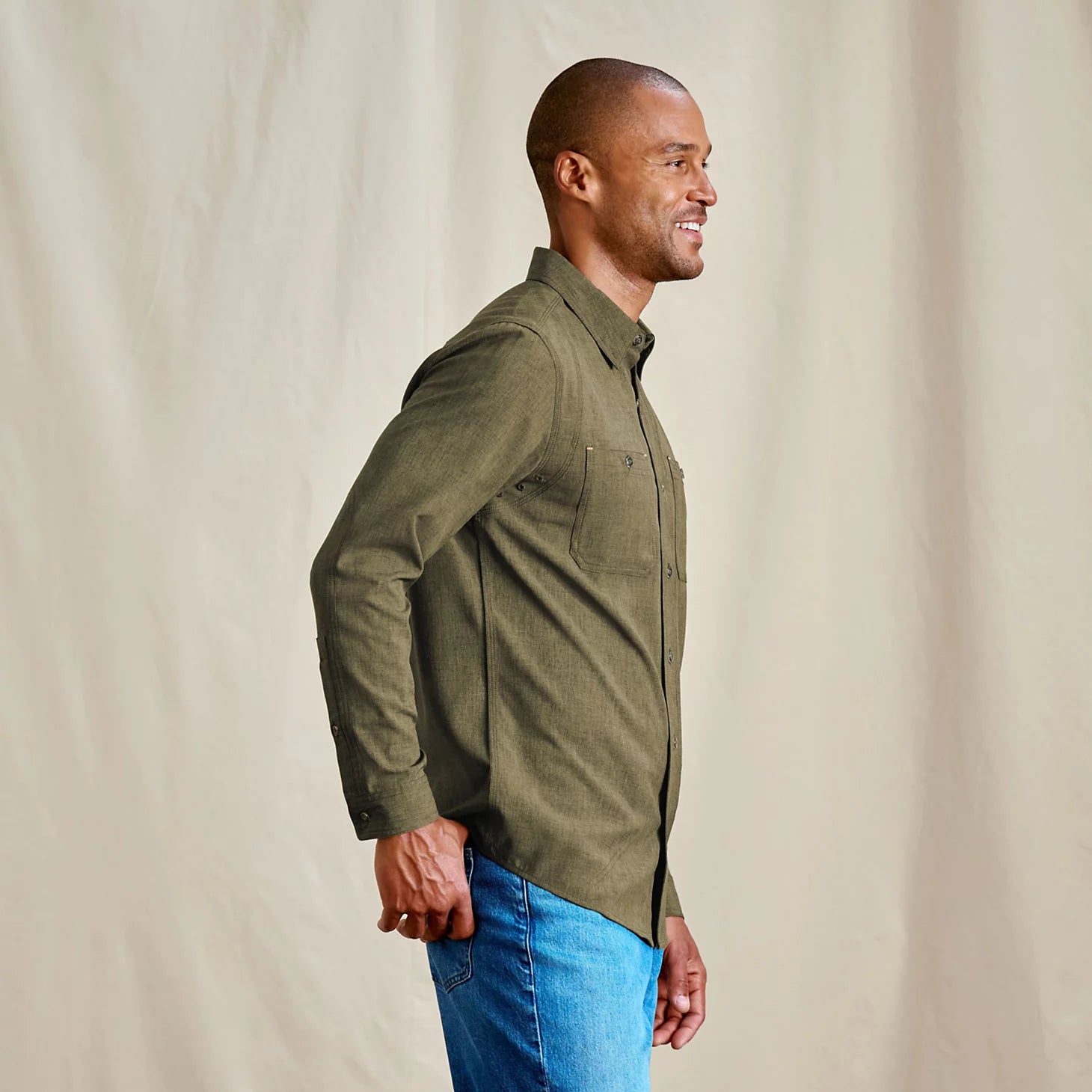 Orvis Men's Tech Chambray Long-Sleeve Work Shirt
