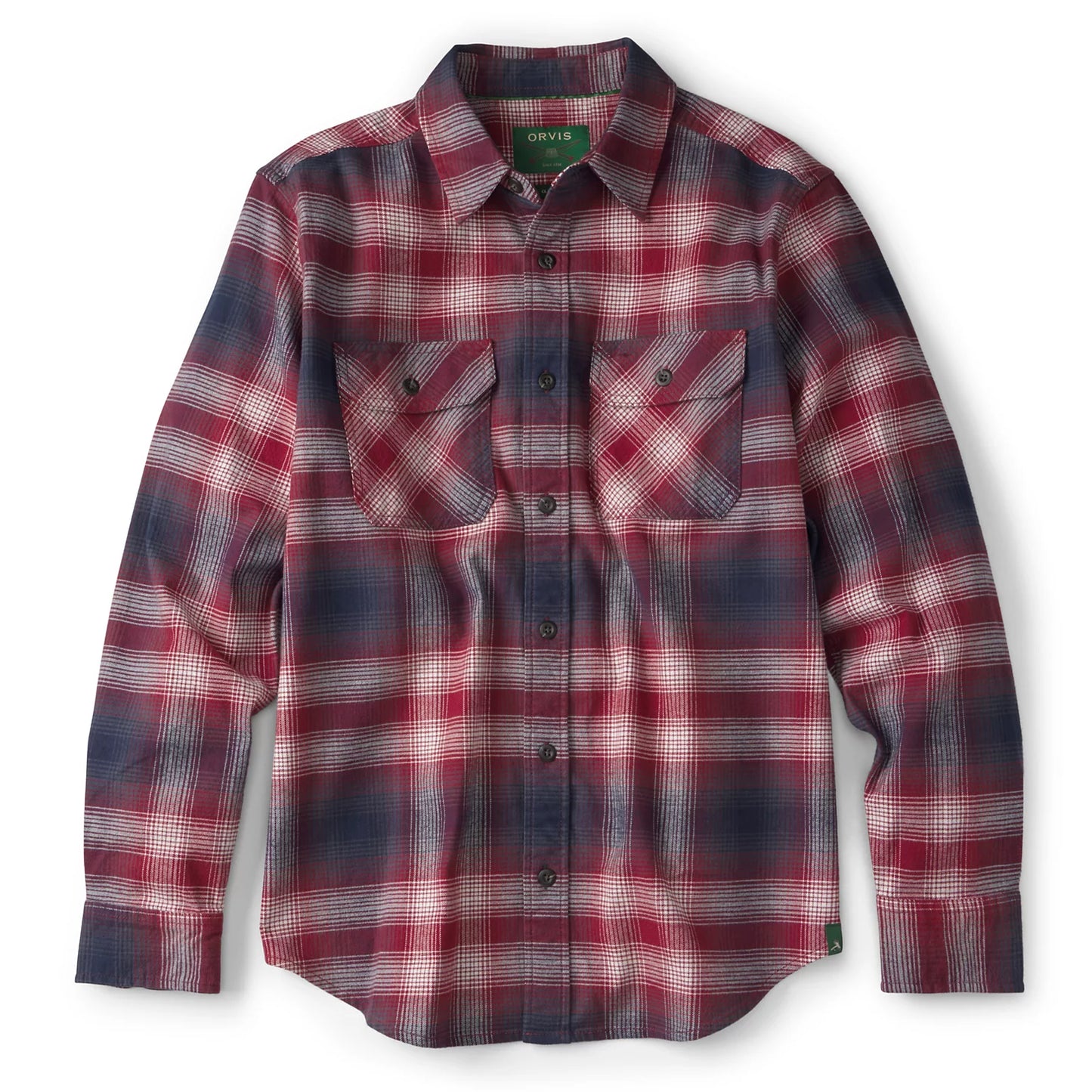 Orvis Yarn-Dyed Moleskin Long-Sleeved Plaid Shirt