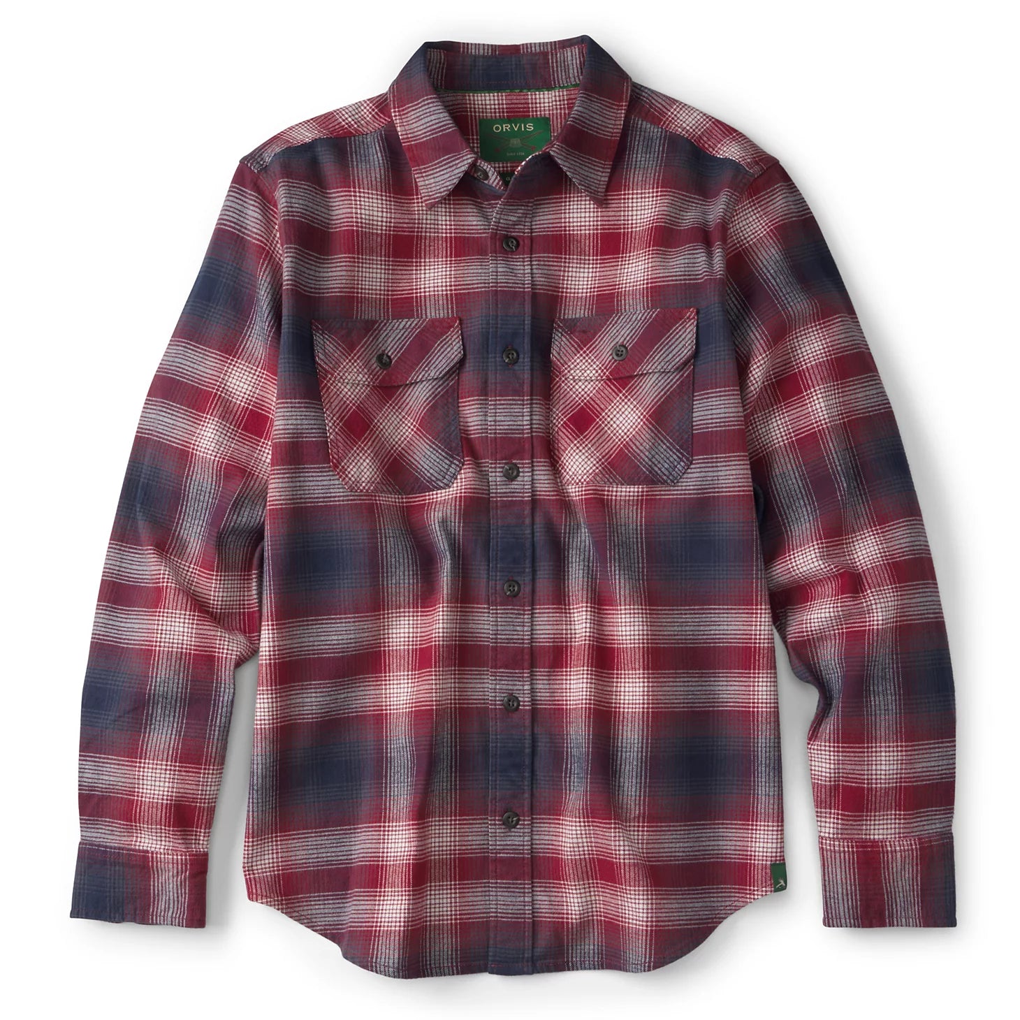 Orvis Yarn-Dyed Moleskin Long-Sleeved Plaid Shirt