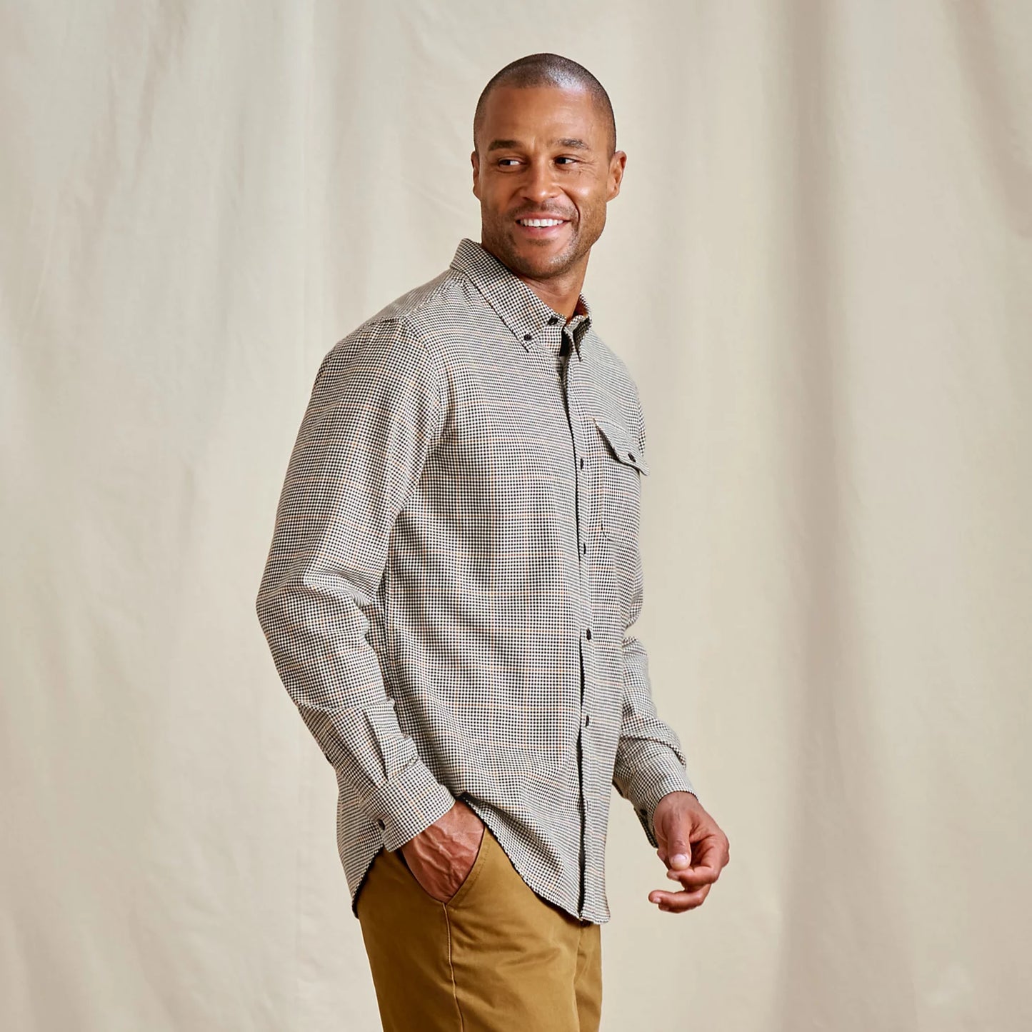 Orvis Spencer Houndstooth Pure Cotton Long-Sleeve Shirt