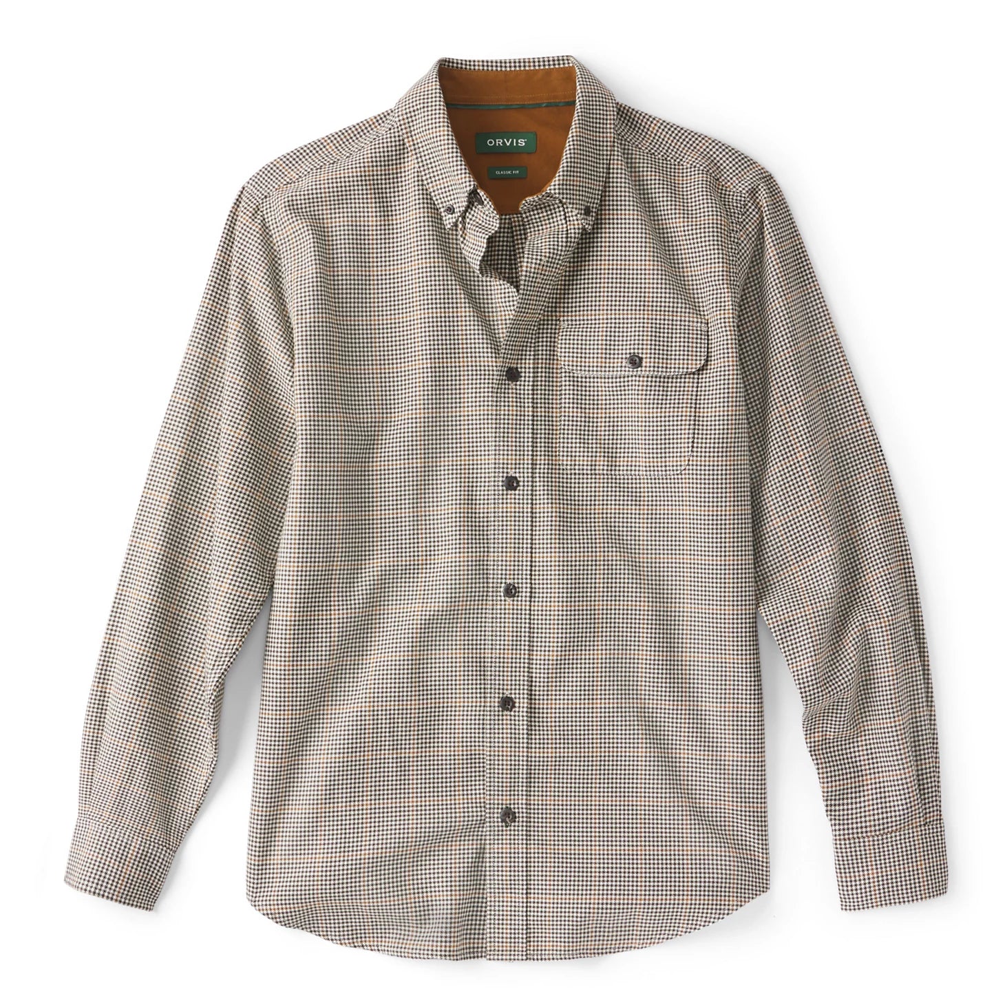 Orvis Spencer Houndstooth Pure Cotton Long-Sleeve Shirt