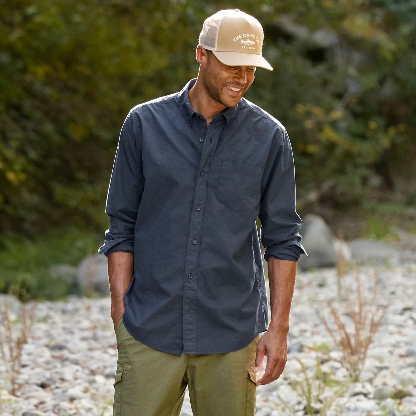 Orvis Garment-Dyed Poplin Long-Sleeve Shirt