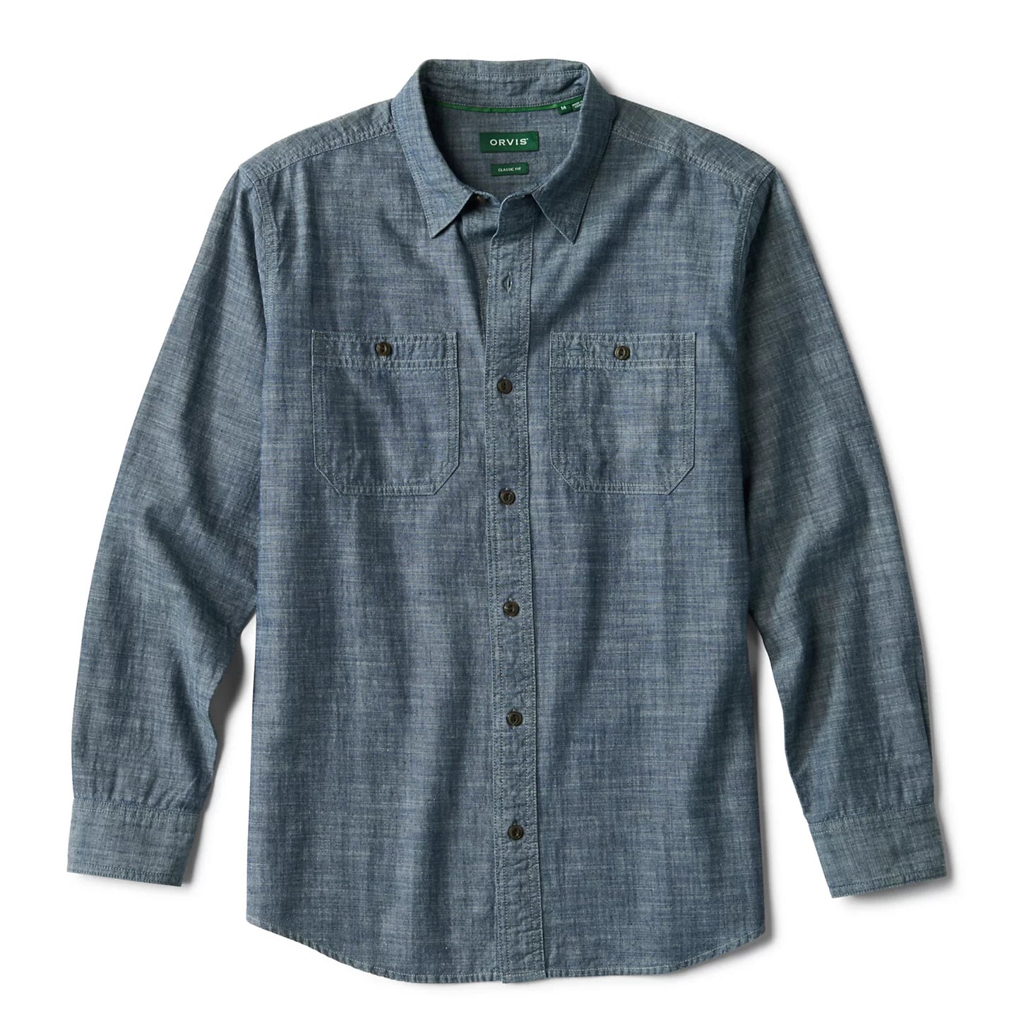 Orvis Men's Chambray Long-Sleeve Work Shirt