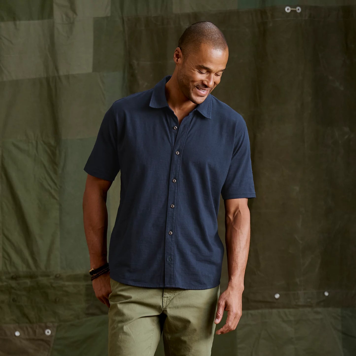 Orvis Men's Bromley Knit Button-Down Short-Sleeve Shirt