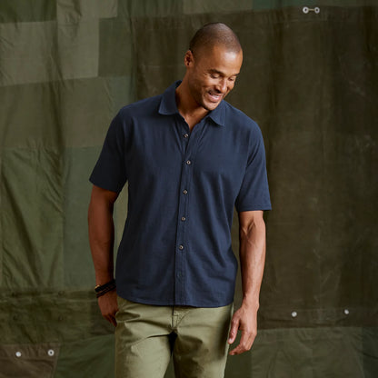 Orvis Men's Bromley Knit Button-Down Short-Sleeve Shirt