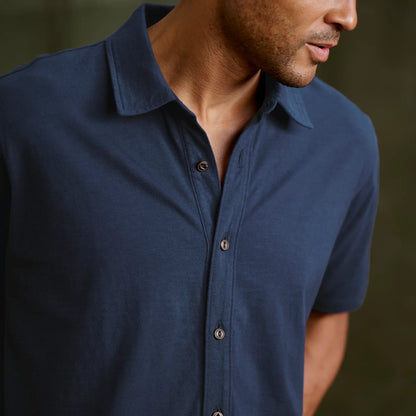 Orvis Men's Bromley Knit Button-Down Short-Sleeve Shirt