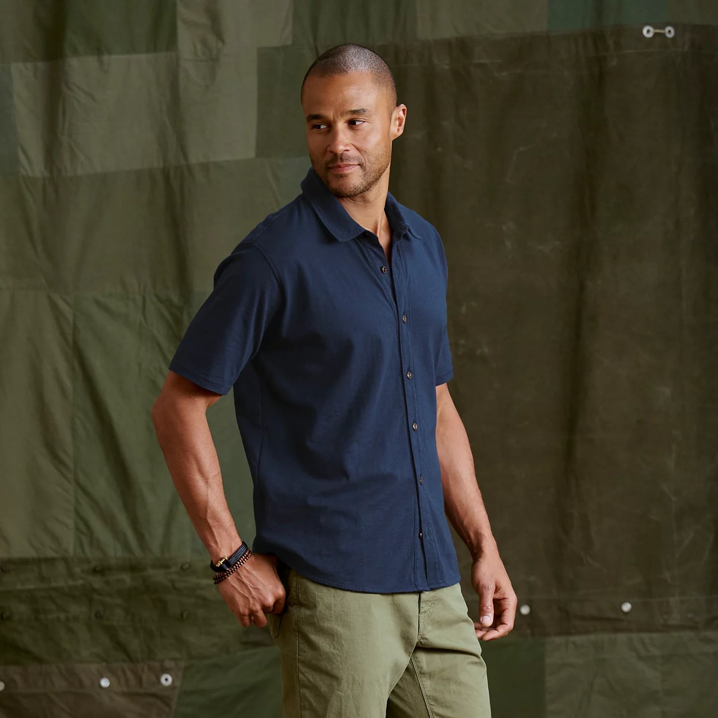 Orvis Men's Bromley Knit Button-Down Short-Sleeve Shirt