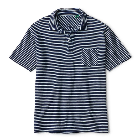 Orvis Angler's Indigo Striped Polo