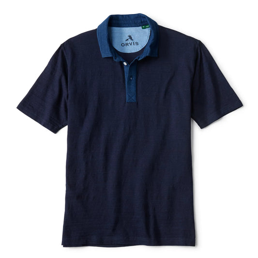 Orvis Angler's Indigo Colorblock Polo