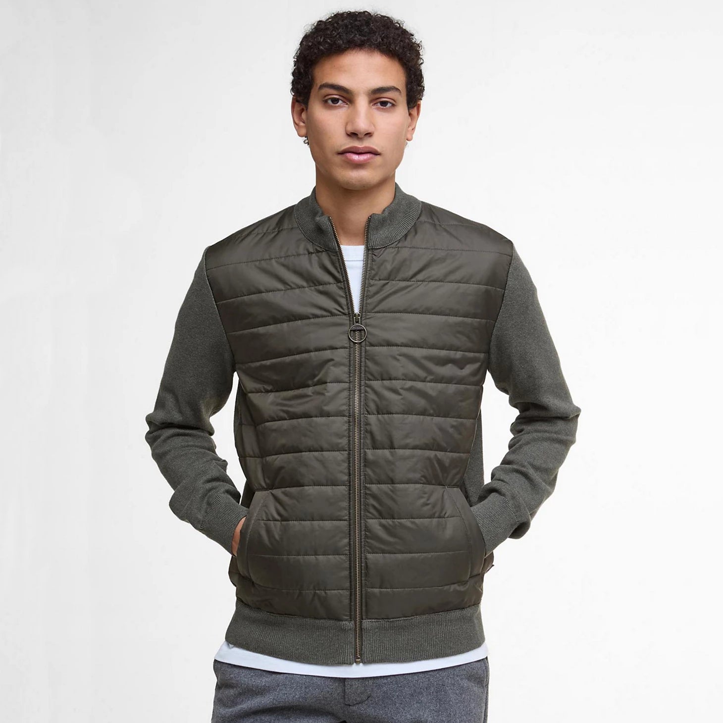 Orvis Barbour® Essential Carn Baffle Zip-Through Knitted Sweater
