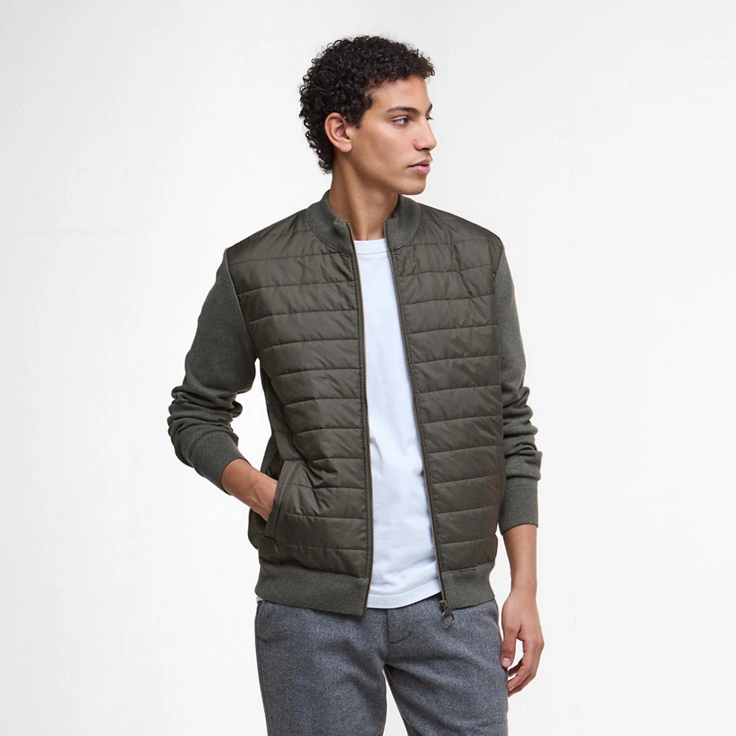 Orvis Barbour® Essential Carn Baffle Zip-Through Knitted Sweater