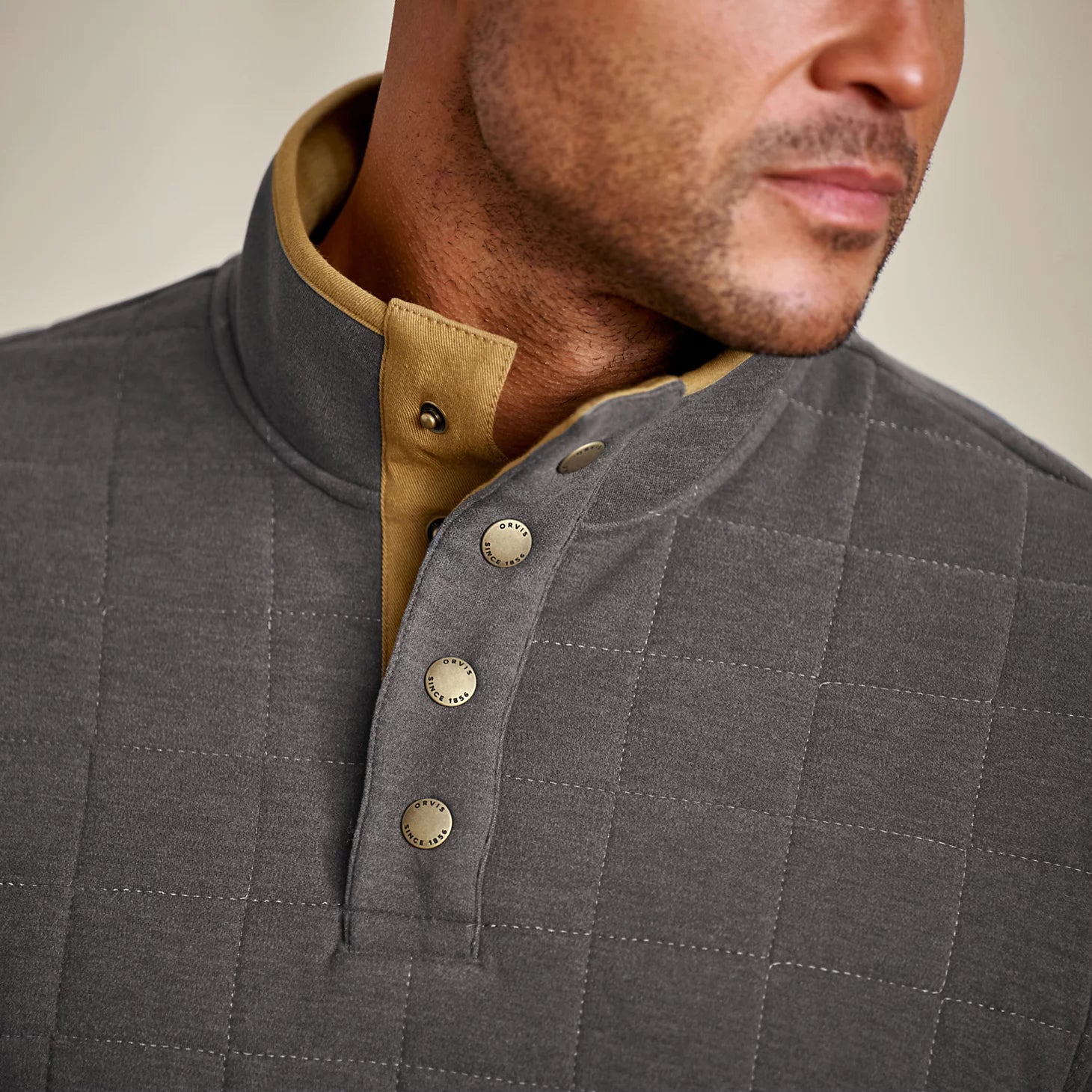 Orvis Men's Battenkill Quilted 1/4-Snap Sweatshirt