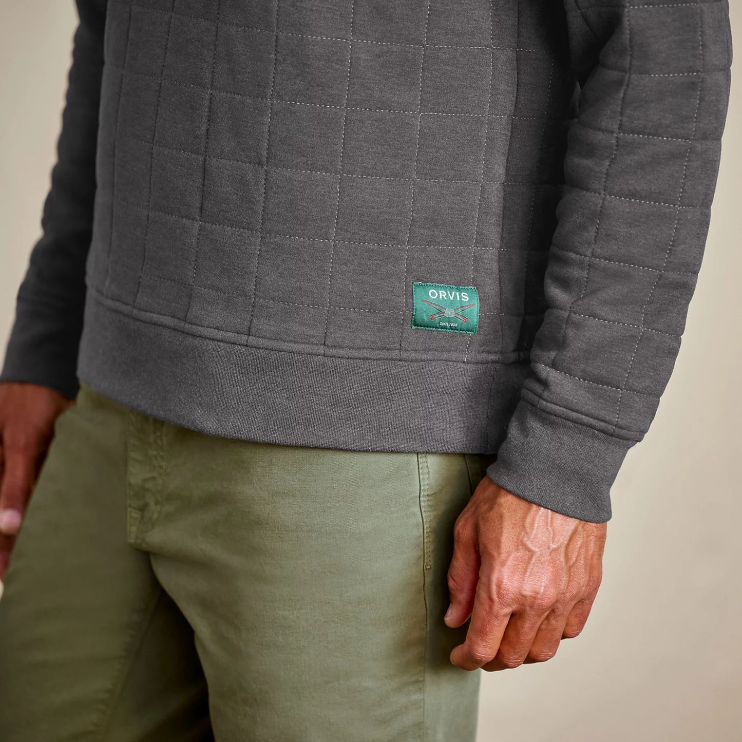 Orvis Men's Battenkill Quilted 1/4-Snap Sweatshirt