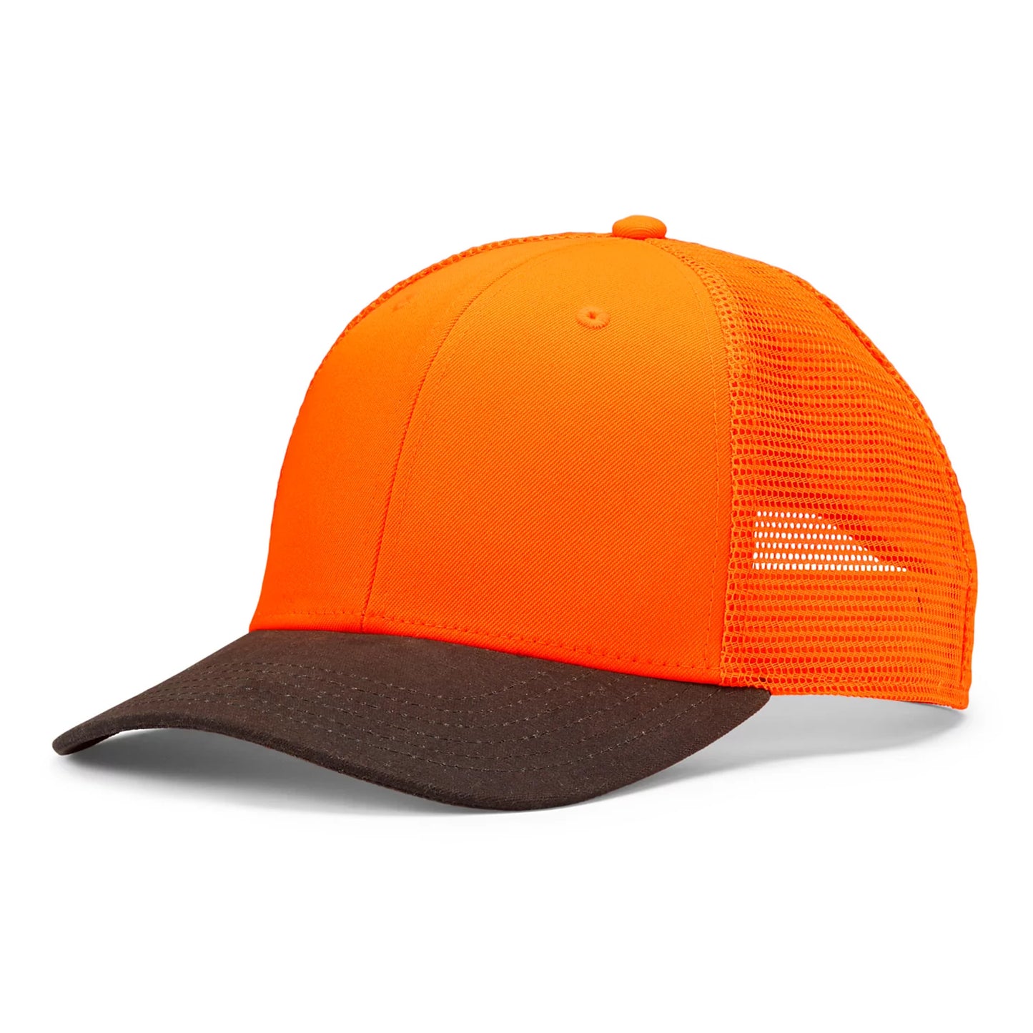 Orvis Blaze Orange Waxed Brim Mesh Cap