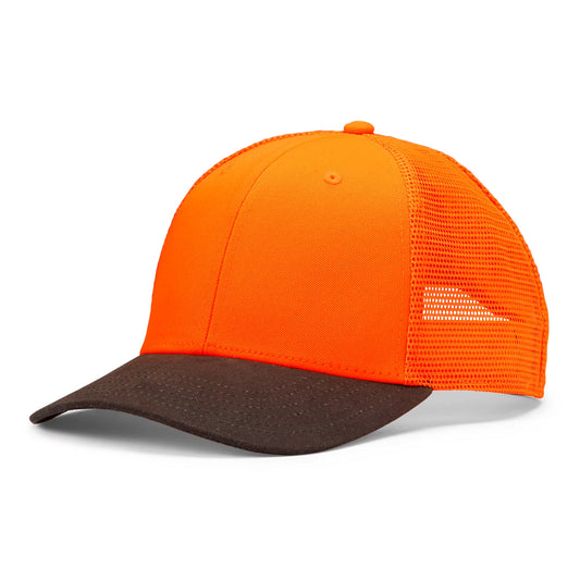 Orvis Blaze Orange Waxed Brim Mesh Cap
