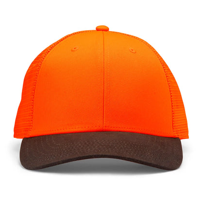 Orvis Blaze Orange Waxed Brim Mesh Cap