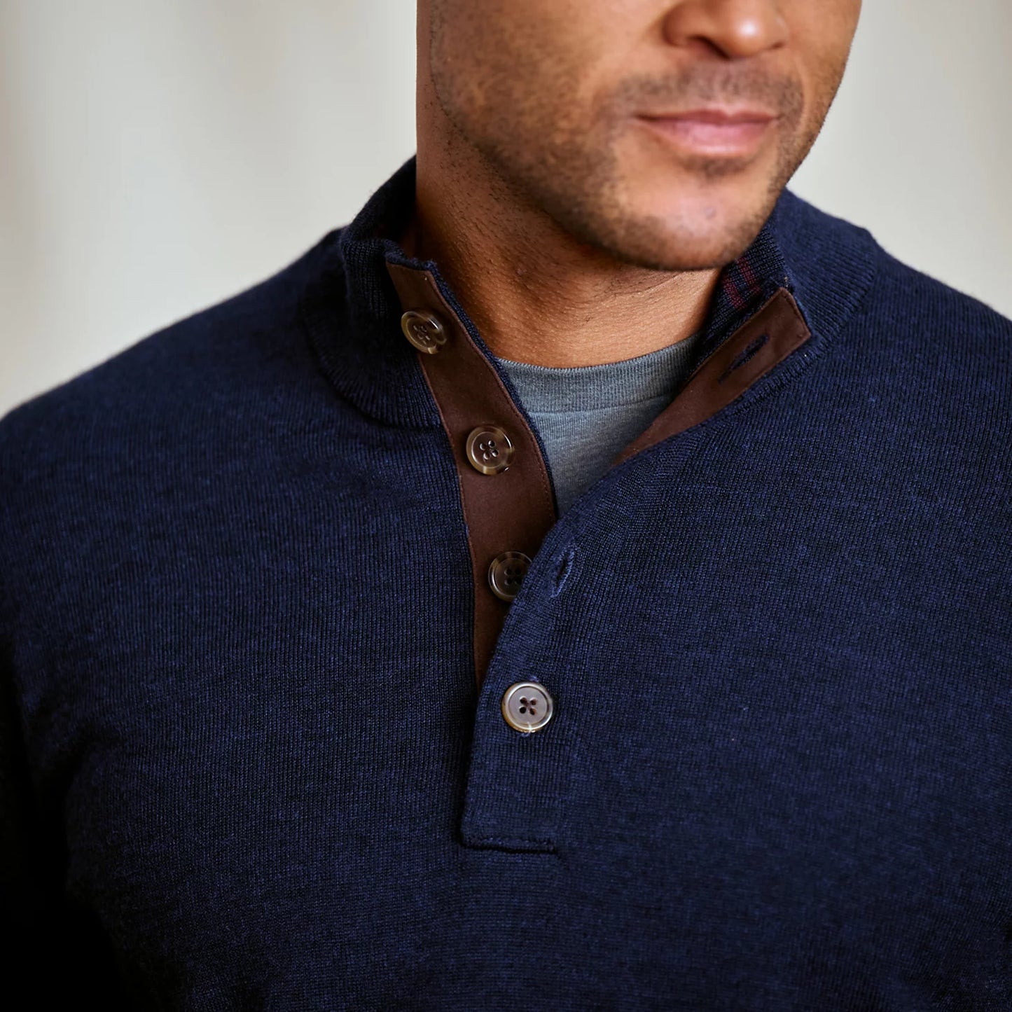 Orvis Merino Button Mockneck Sweater