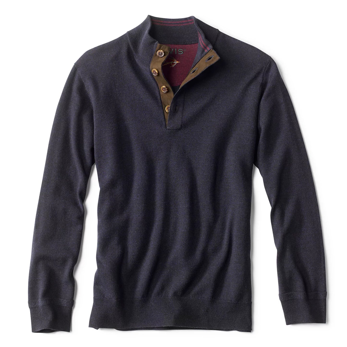 Orvis Merino Button Mockneck Sweater