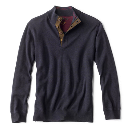 Orvis Merino Button Mockneck Sweater