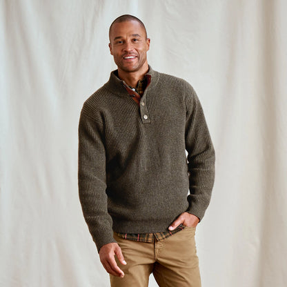 Orvis Quail Creek Button Mockneck Pullover