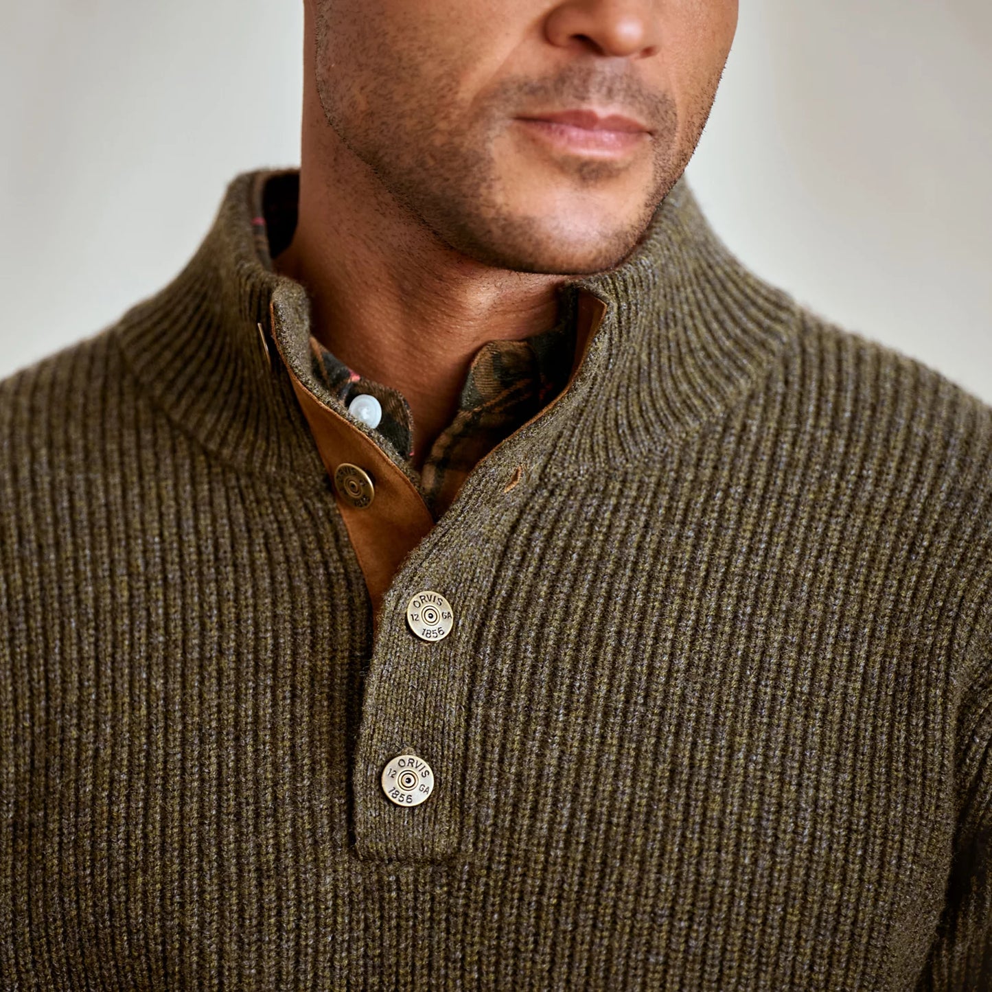 Orvis Quail Creek Button Mockneck Pullover
