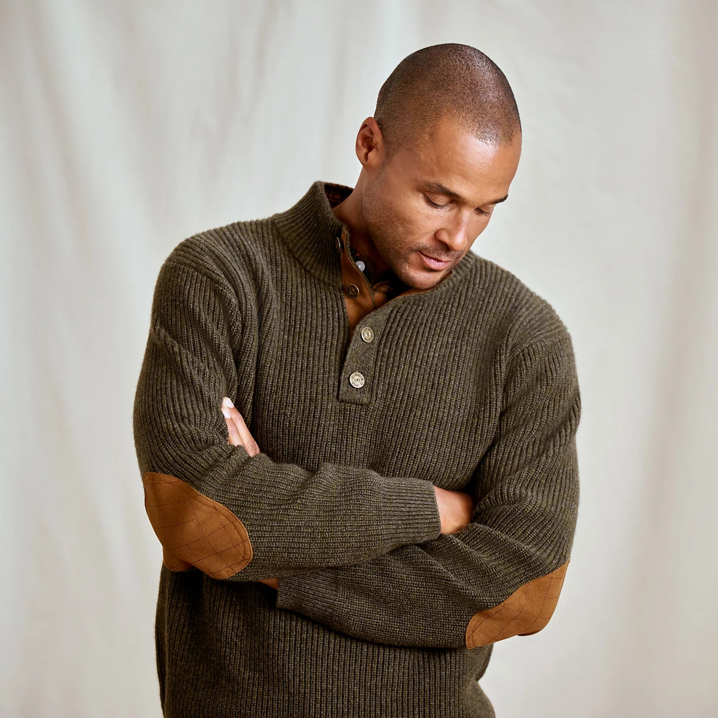 Orvis Quail Creek Button Mockneck Pullover