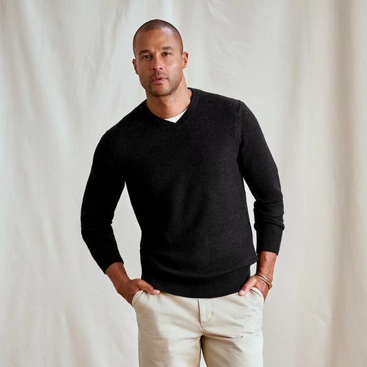 Orvis Merino Piqué V-Neck Sweater