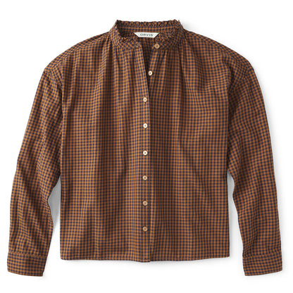 HAZELNUT NAVY GINGHAM,XS