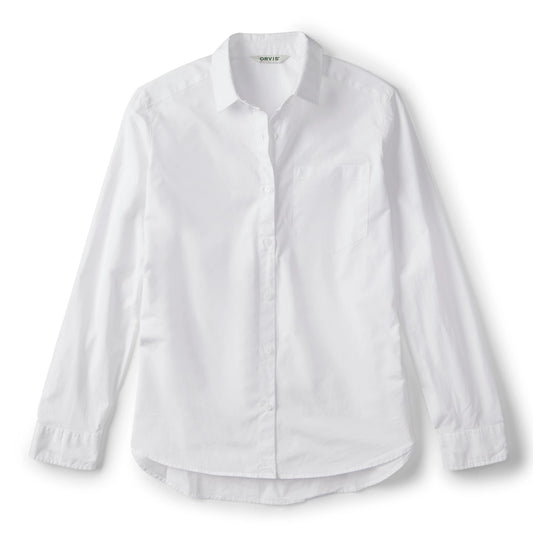 Orvis Women's Heritage Poplin Garment-Dyed Long-Sleeve Shirt