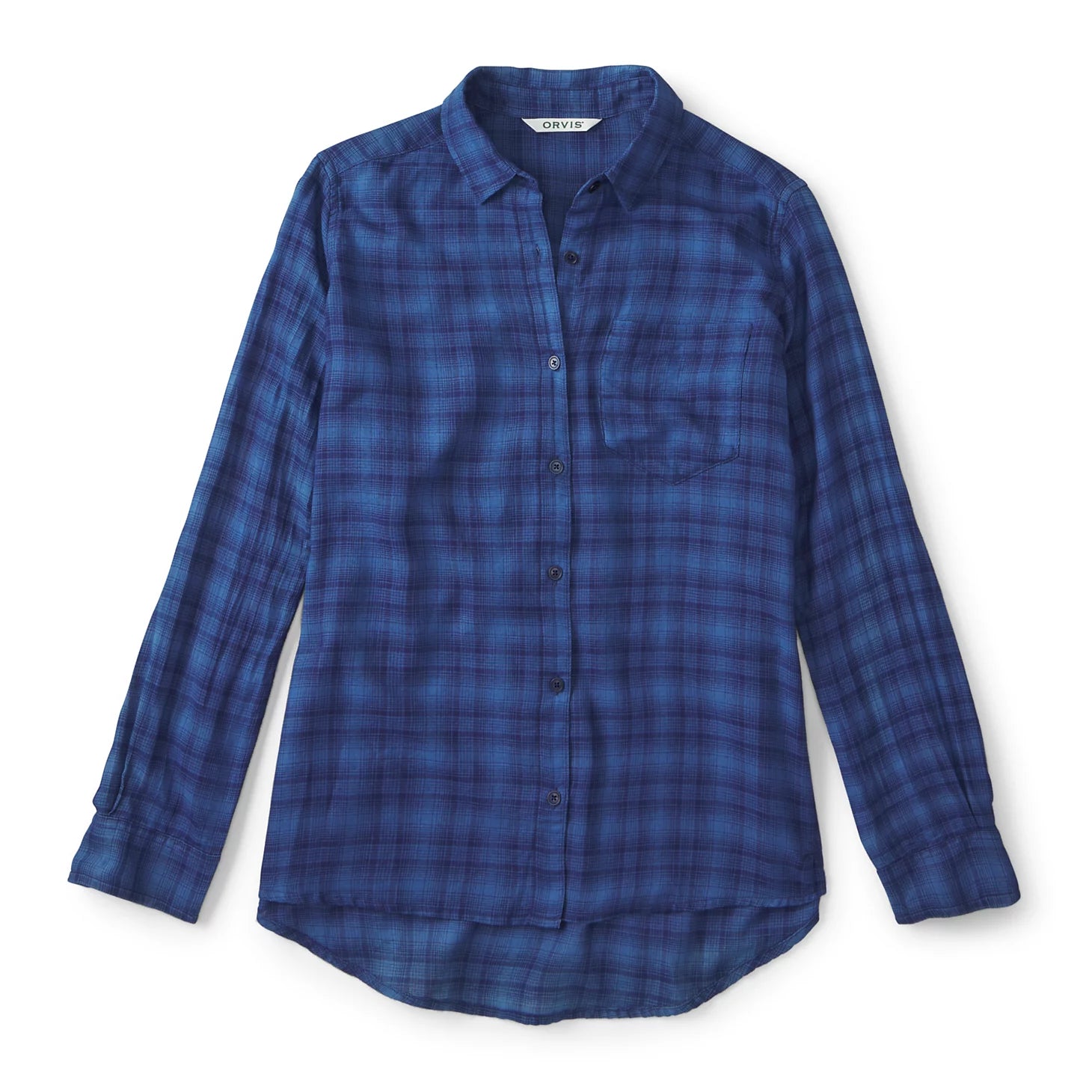 Orvis Everyday Lightweight Plaid Long-Sleeve Boyfriend Shirt