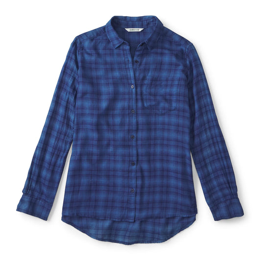 Orvis Everyday Lightweight Plaid Long-Sleeve Boyfriend Shirt