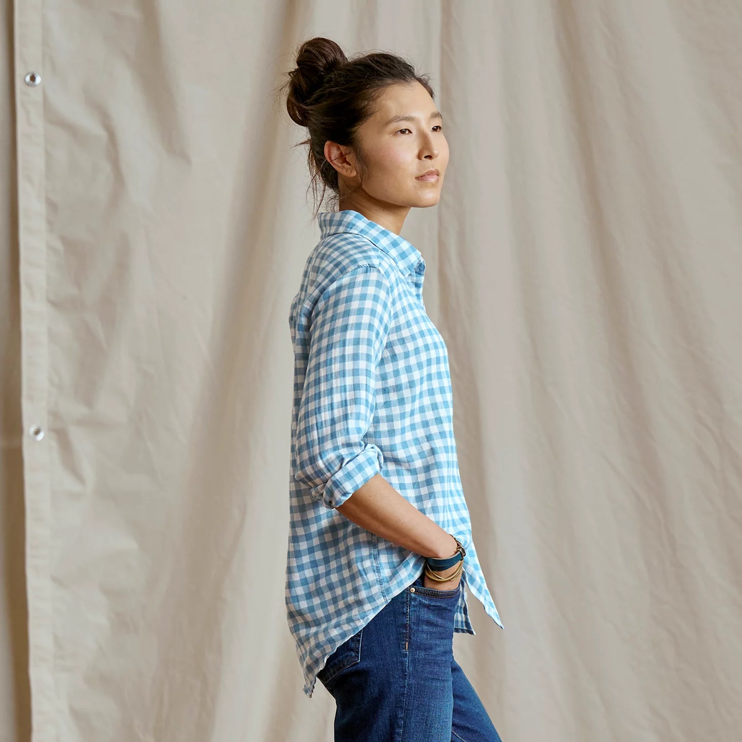 Orvis Everyday Lightweight Plaid Long-Sleeve Boyfriend Shirt