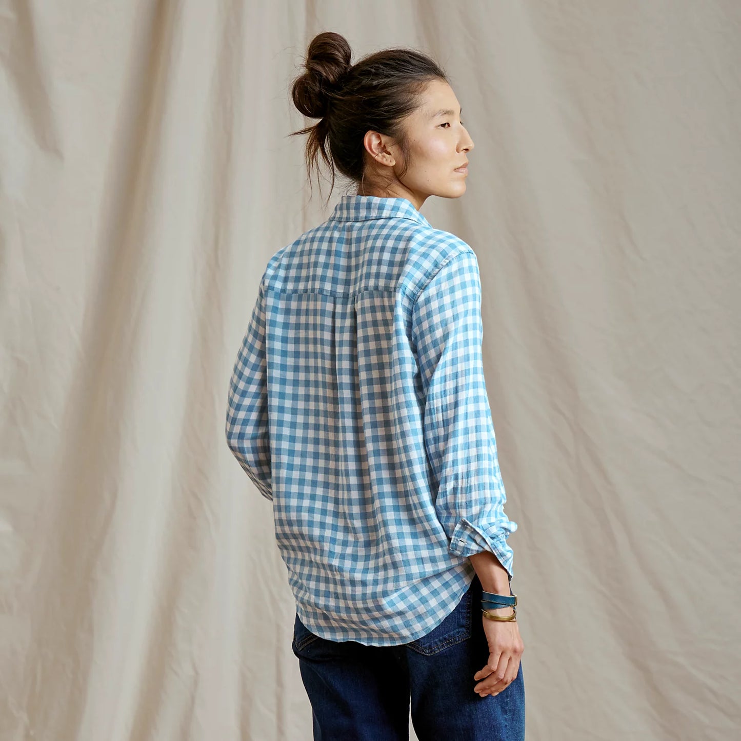 Orvis Everyday Lightweight Plaid Long-Sleeve Boyfriend Shirt