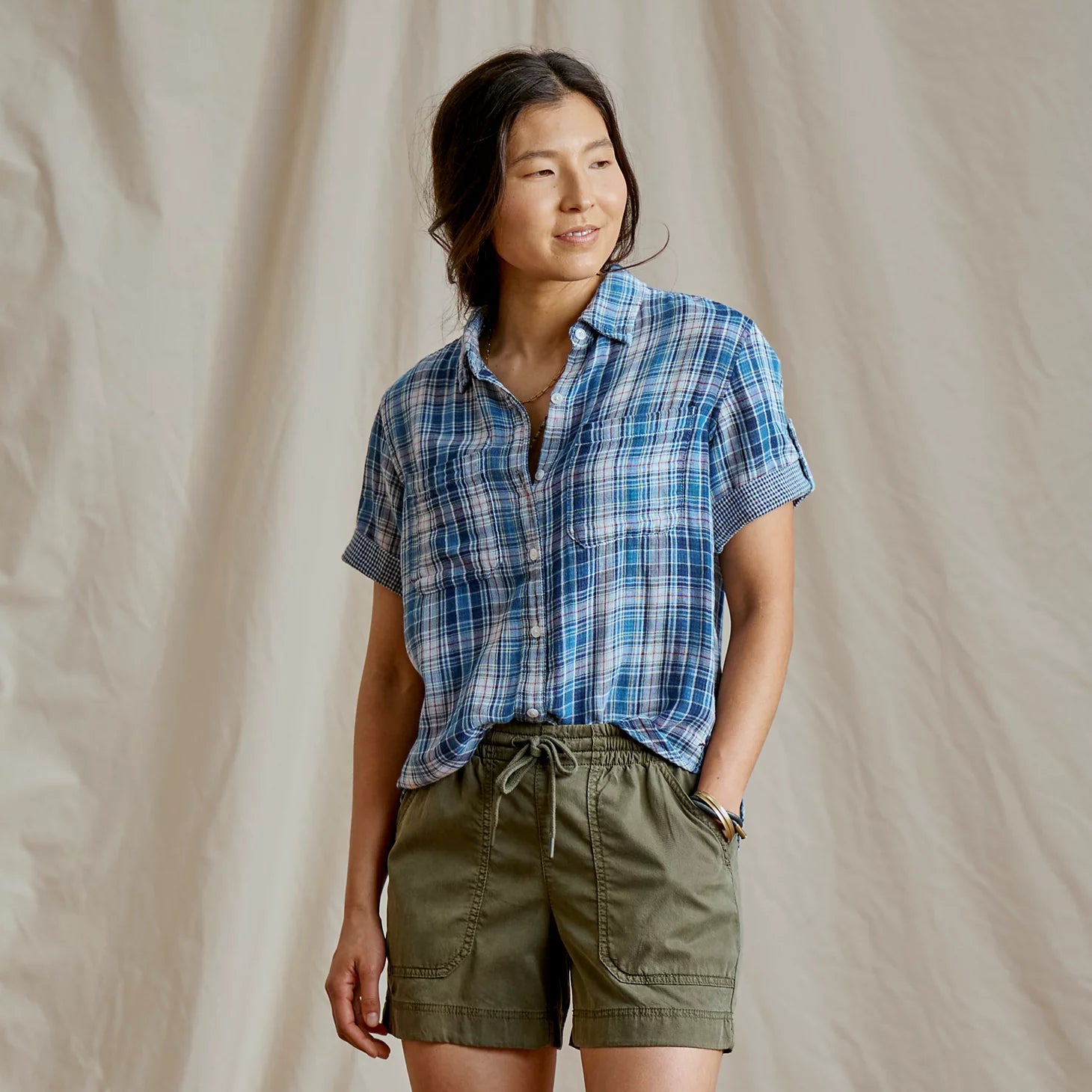 Orvis Plaid Gauze Short-Sleeve Camp Shirt
